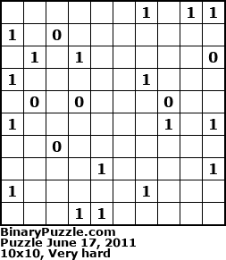 Binary Puzzle