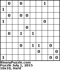 Binary Puzzle