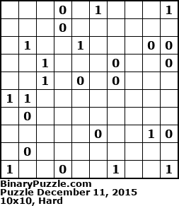 Binary Puzzle
