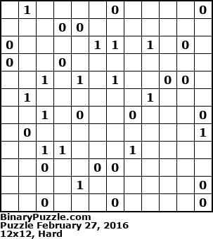 Binary Puzzle