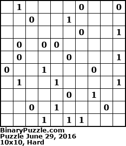 Binary Puzzle