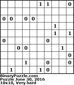Binary Puzzle