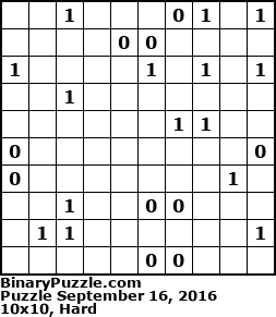 Binary Puzzle