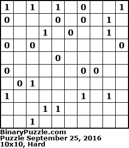 Binary Puzzle