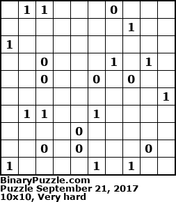 Binary Puzzle