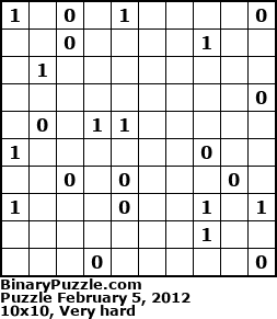 Binary Puzzle