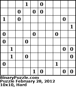 Binary Puzzle