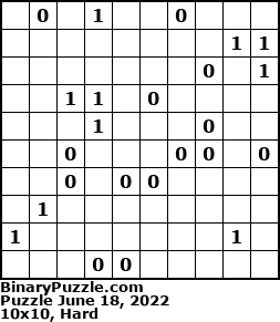 Binary Puzzle