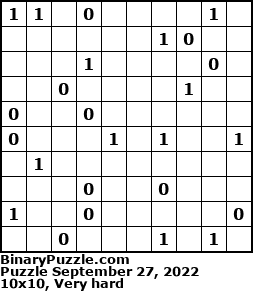 Binary Puzzle