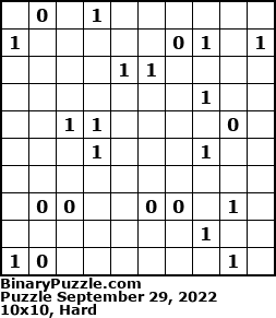 Binary Puzzle