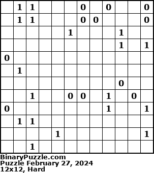Binary Puzzle