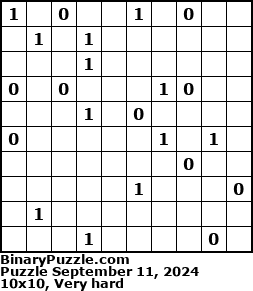 Binary Puzzle