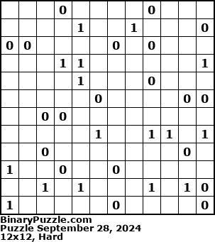 Binary Puzzle
