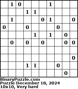 Binary Puzzle