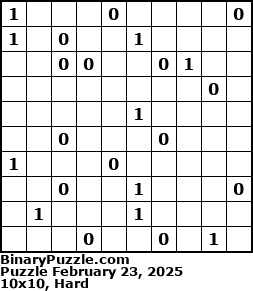 Binary Puzzle