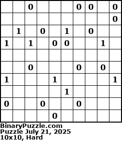 Binary Puzzle