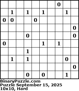 Binary Puzzle