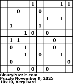 Binary Puzzle