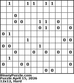Binary Puzzle