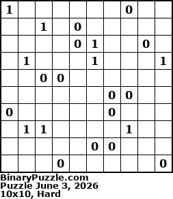 Binary Puzzle