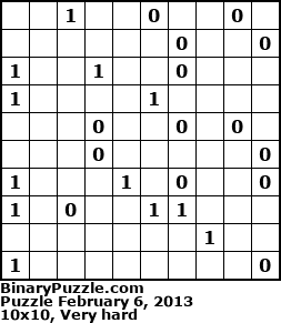 Binary Puzzle
