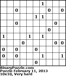 Binary Puzzle