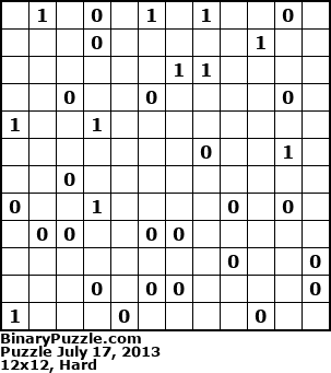 Binary Puzzle