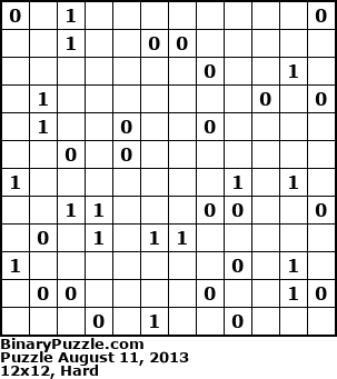 Binary Puzzle