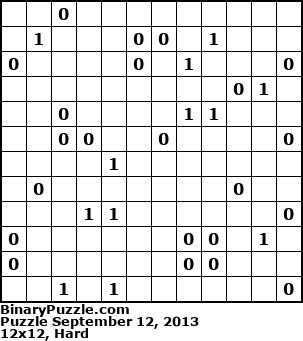 Binary Puzzle