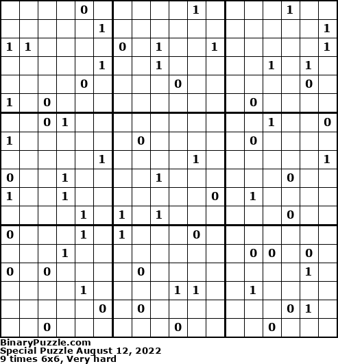 Binary Puzzle