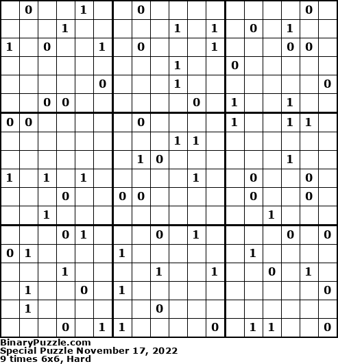 Binary Puzzle