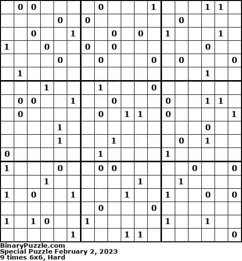 Binary Puzzle