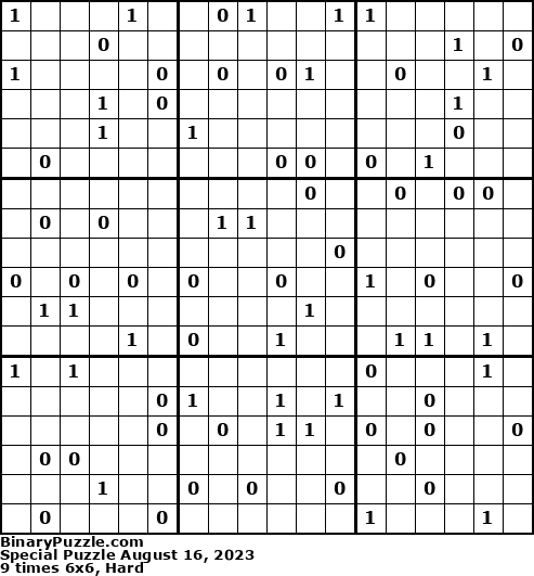 Binary Puzzle