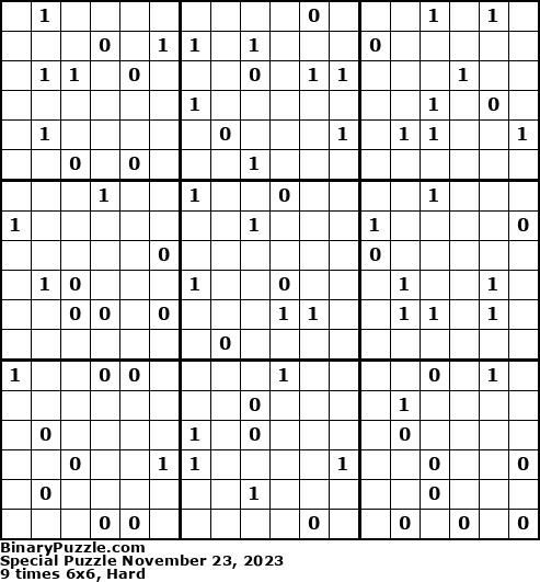 Binary Puzzle