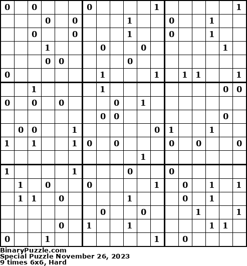 Binary Puzzle