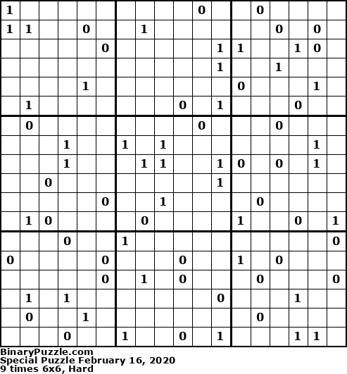 Binary Puzzle