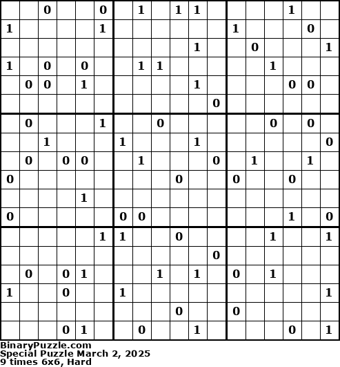 Binary Puzzle