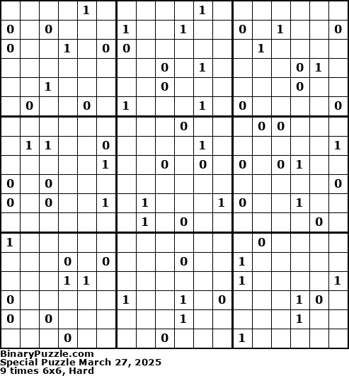 Binary Puzzle