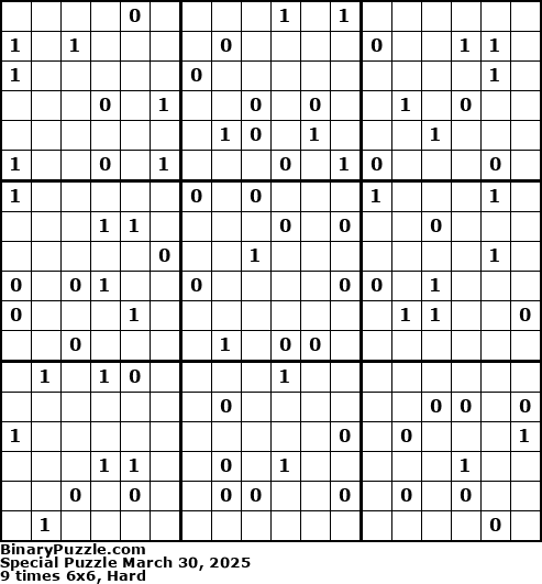 Binary Puzzle