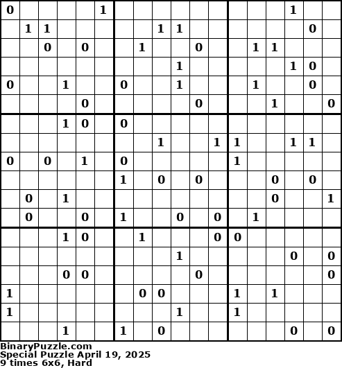 Binary Puzzle
