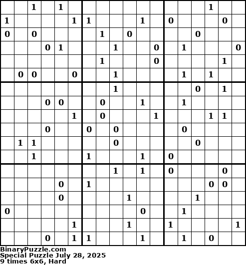 Binary Puzzle