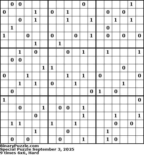 Binary Puzzle