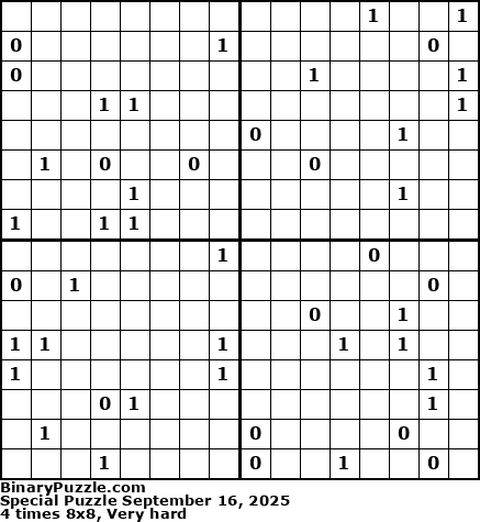 Binary Puzzle
