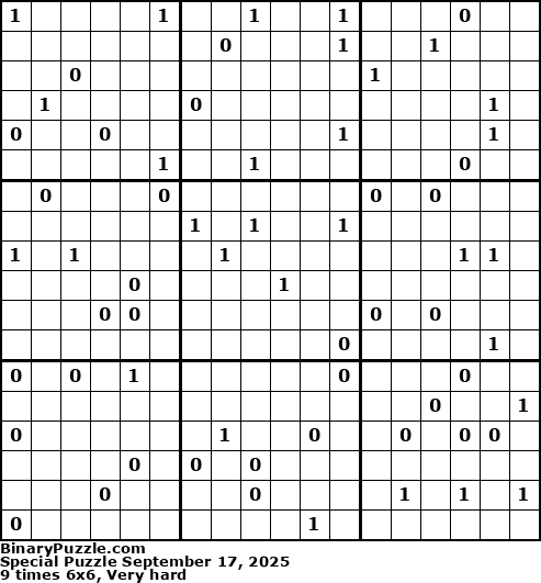 Binary Puzzle