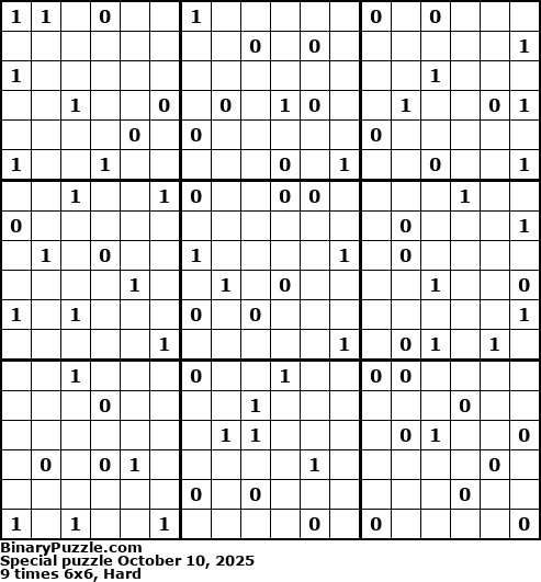 Binary Puzzle