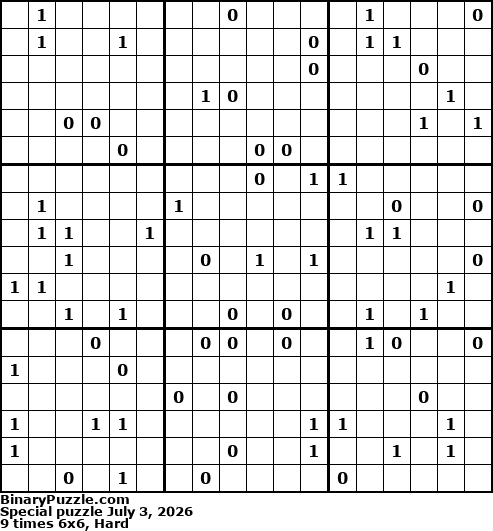 Binary Puzzle