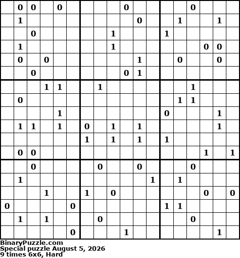 Binary Puzzle