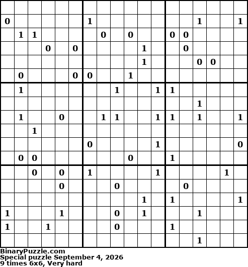 Binary Puzzle