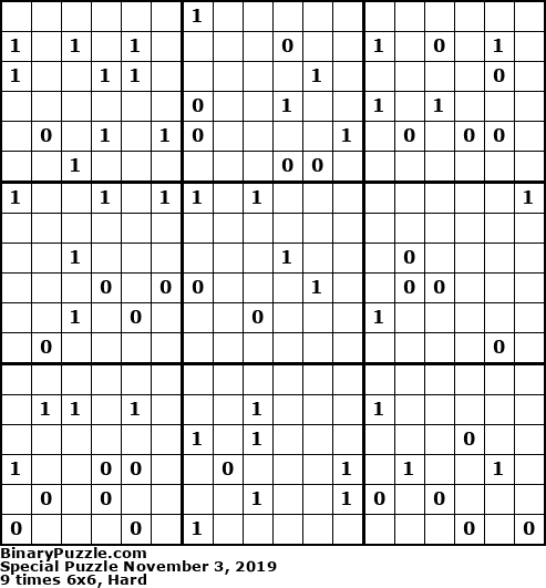 Binary Puzzle