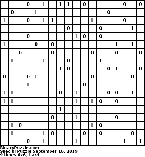 Binary Puzzle